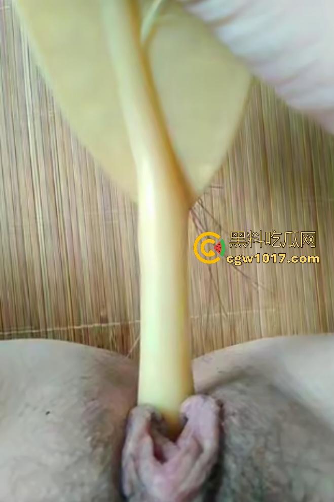 老阿姨偷听儿子操女友逼翻云覆雨，自己也发骚，用刷子头猛插老逼，用带毛的那头不是更爽吗！  第3张