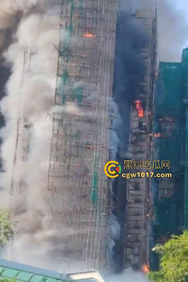 11月26日香港大埔宏福苑五级大火，维修外墙竹架起火不阻燃材料猛烧7栋31层大楼，要不是材料劣质能起火吗？  第7张