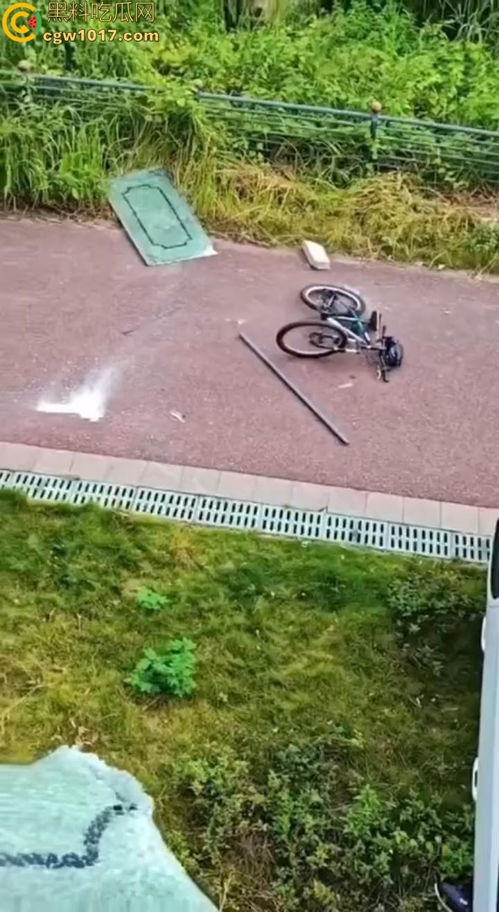 广东肇庆端州江滨堤，长发男司机疲劳驾驶，导致车辆失控开下堤坝，车辆翻滚险些酿成惨剧 ！  第2张