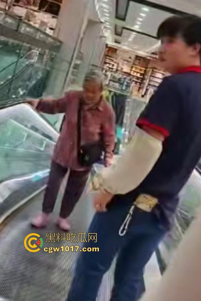 NPC大妈逆行走电梯，电梯向下她硬向上爬，逛一圈回来还在走，还要工作人员拉一把，没摔死就不错了！  第5张