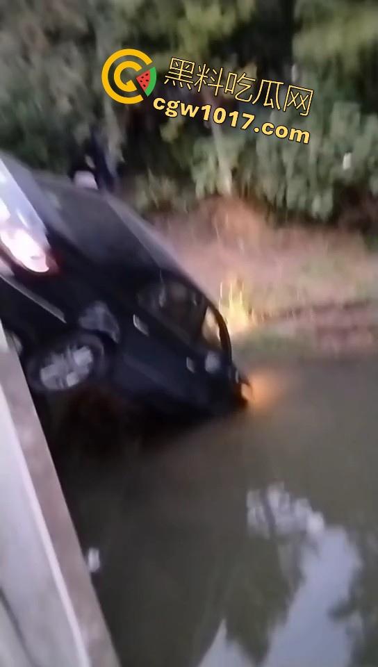 珍爱生命远离女司机！江苏南通北城小学南校区北门，一辆车直冲撞向河里，插在河中央，哎美女这里不能停车！  第2张