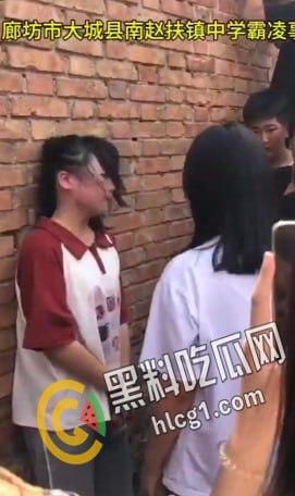 校园欺凌！河北廊坊大城县南赵扶镇某中学 几十个学生起哄狂扇女生耳光 可怜的女生只能缩在墙边任人宰割  第2张