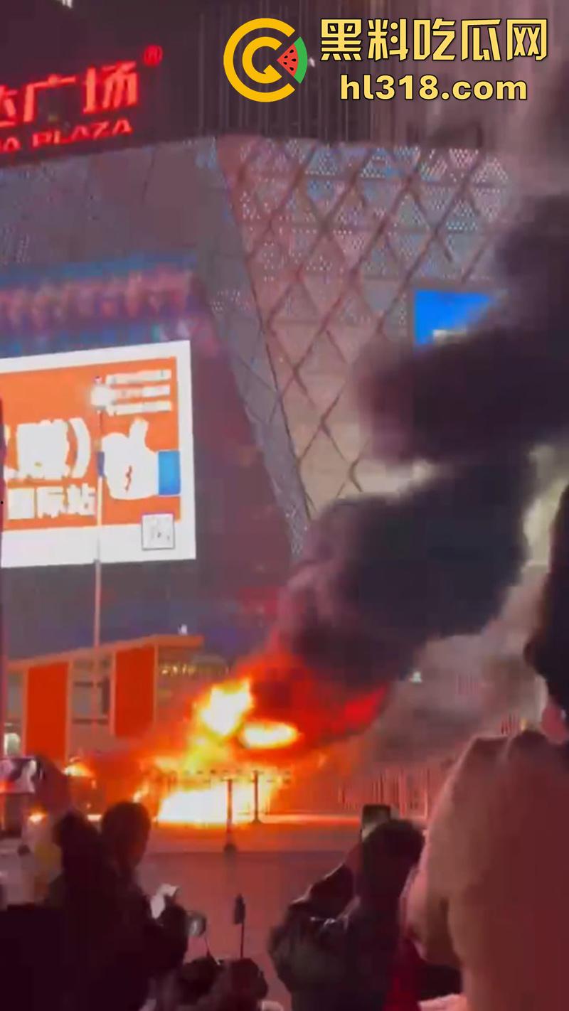 广州南村万博电车警车着火，熊熊大火迅速吞没警车，看来这电车危害，就连警车都不放过啊！  第1张