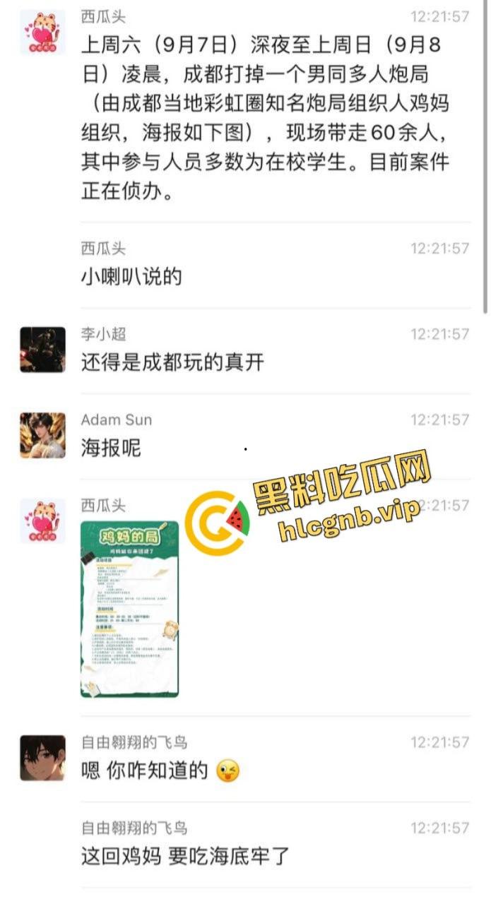 鸡妈喊你来‘团建’了！成都鸡妈Gay团体 聚众日屁眼被一锅端！  第2张