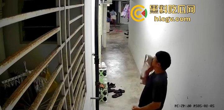 马来西亚槟岛华裔男清晨偷嗅邻居胸罩还自慰！猥亵全过程被监控拍下！  第8张