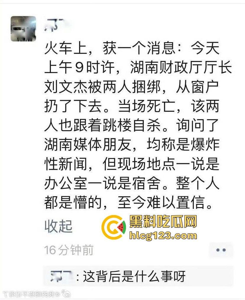湖南财政厅长刘文杰离奇坠楼死亡！政协委员涉案，新闻被迅速封杀，真相成谜！  第7张