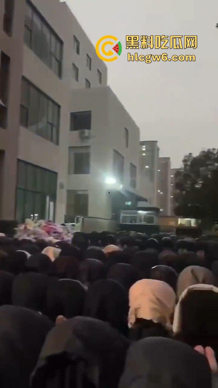 云南玉溪大批穆斯林在玉溪市政府前非法聚集声援，据称因当天警察从一间餐厅带走他们的头目【阿訇马玉巍】。  第4张