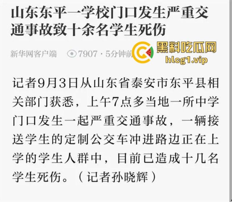 愿逝者安息 生者坚强 泰安东平学校门口发生交通事故致十余人死伤 司机被控制  第1张